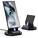 Induktive Ladestation für Samsung, Wireless Charger Stand Kompatibel mit Samsung Galaxy A16 A15 A14 A56 A55 A54 A53 A34 A06 A05s M35,Induktionsladegerät für Galaxy S25 Ultra,S24,S23 (Schwarz)