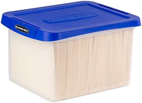 Bankers Box Heavy Duty Plastic File Storage Box with Hanging Rails, Letter/Legal, 1 Pack (0086205)
