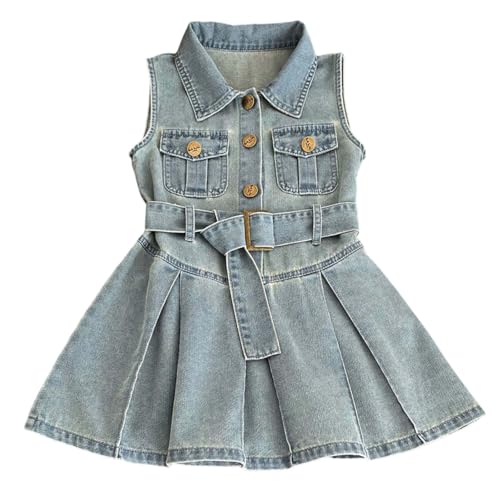 Vestido princesa de verano para niña con estampado floral pequeño y manga corta elegante