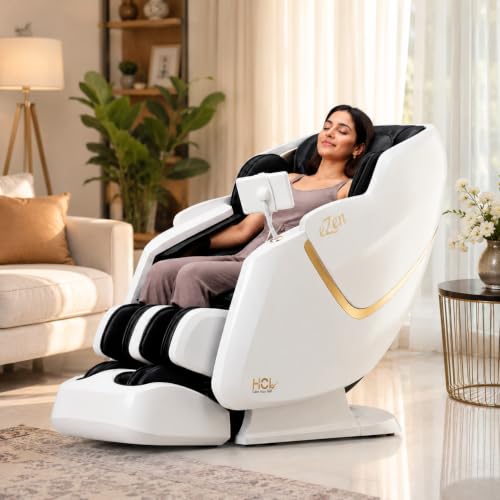 Image of HCI eZen AI Powered 4D Full Body Massage Chair | Advanced S&L Track Massage | Zero Gravity Recliner | 12 Auto Programs with Rocking Mode | Foot Roller | Bluetooth Speakers & Smart Controls (Black)