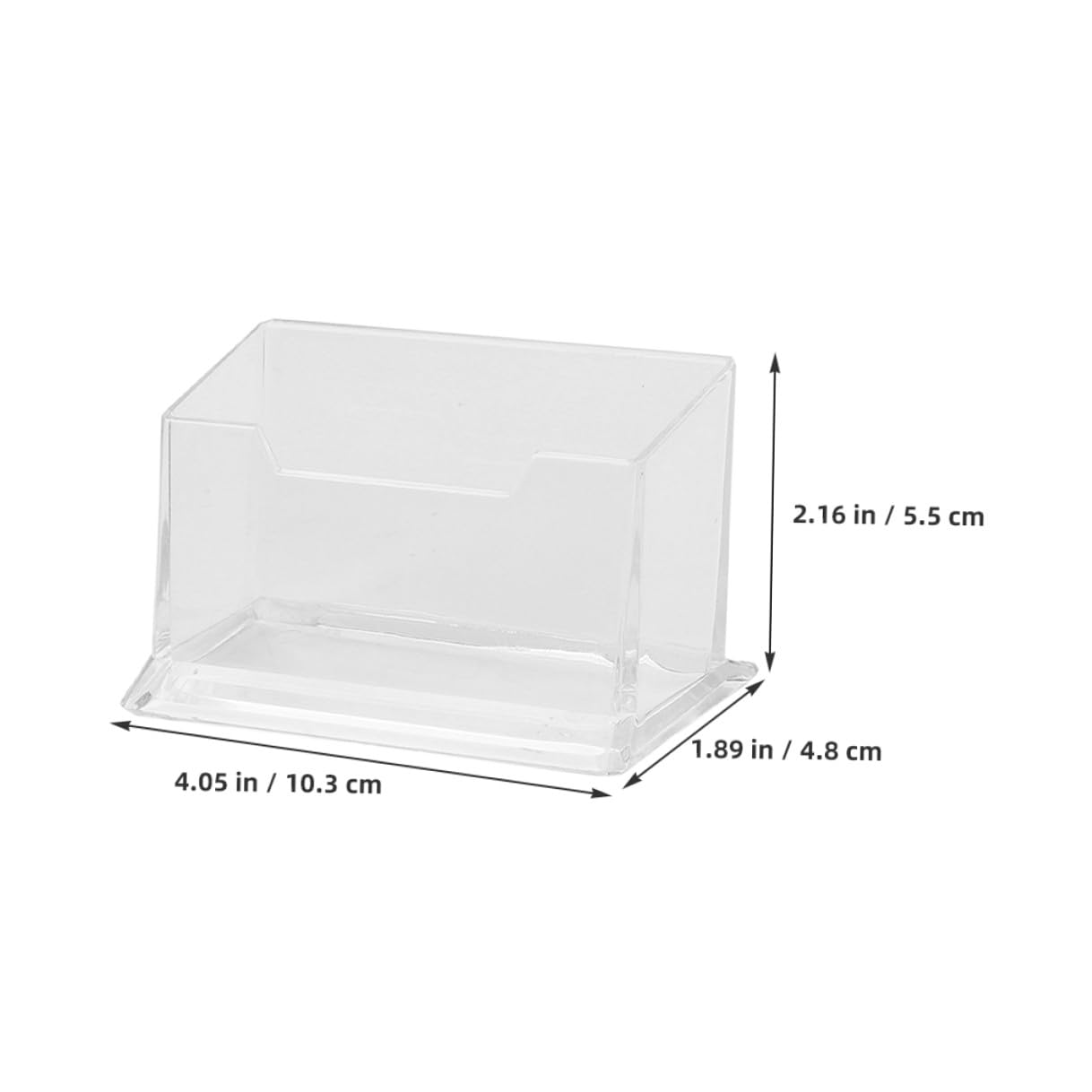 10piezas Tarjeteros Transparentes de Plástico para Escritorio Organizador Vertical de Mesa para Recepción de Oficina Expositor de Tarjetas de Visita
