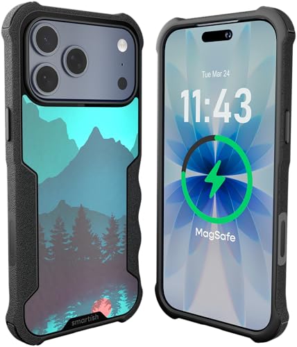Image of Smartish iPhone 17 Pro Max MagSafe Case - Gripzilla Protective Magnetic Case for Men [Rugged + Tough] Military Grade Heavy Duty Grip Armor - Drop Tested for iPhone 17 Pro Max - Moving Mountains