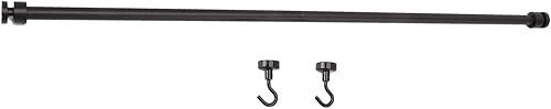 Miniatura 3 de ZJchao Barra magnética para colgar con ganchos, barra de cortina magnética, barra de suspensión lateral de metal multifuncional, para acampar al