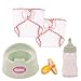 Produktbild Götz 3403589 Babypuppen Avocado Basic Care Set - 5-teilige Grundausstattung als Zubehör-Set für Puppen der Größen S (30-33 cm)
