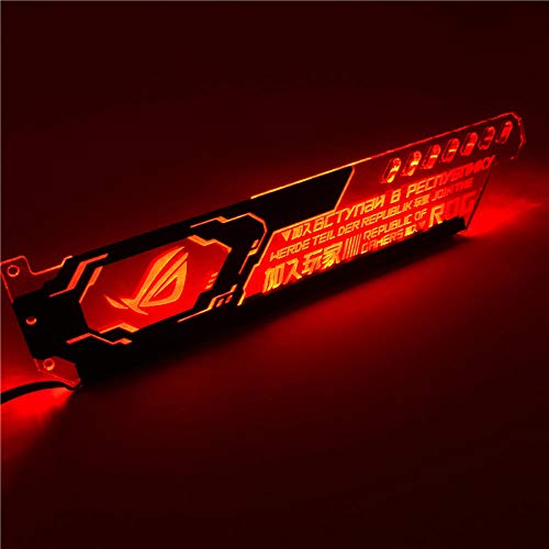 Graphics Bracket    Metall - Grafikkarte    Lampe   Licht    Gpu Bracket 12V RGB / 5V A- Streamers-Red_Black_Bracket