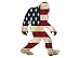 Rogue River Tactical USA Flag Bigfoot Sasquatch Sticker Bumper Car Decal Gift Patriotic American United States
