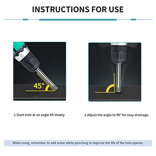 Flyshop Diamond Coated Drill Bit Make Lighted Bottles Glass Blocks, 1/2 Inch, 13Mm, 1 Pcs #TOP5