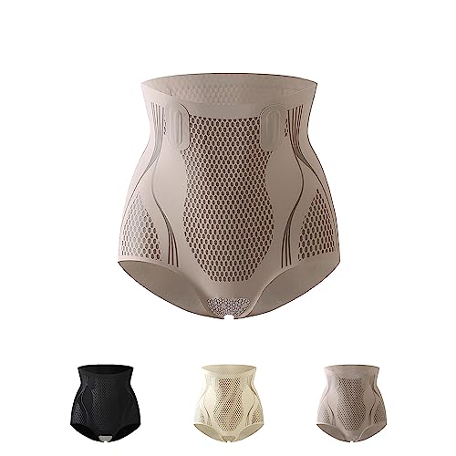 Photo de WANCUEO Ice Silk ION Fiber Repair Shaping Device, Ice Silk ION Fiber Repair Shaping Shorts, High Waisted ION Shaping Shorts for Women, Brown, 2XL