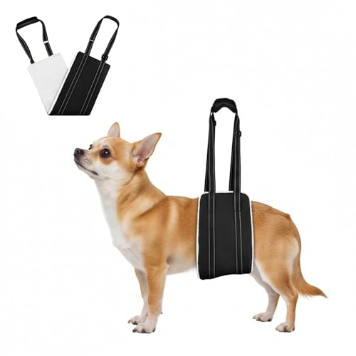 Dog Mobility Sling for Small Dogs Adjustable Lifting Harness With Handle, Back Legs Mobility Aid for Old Injured Dogs Cruciate Ligament Rehabilitation