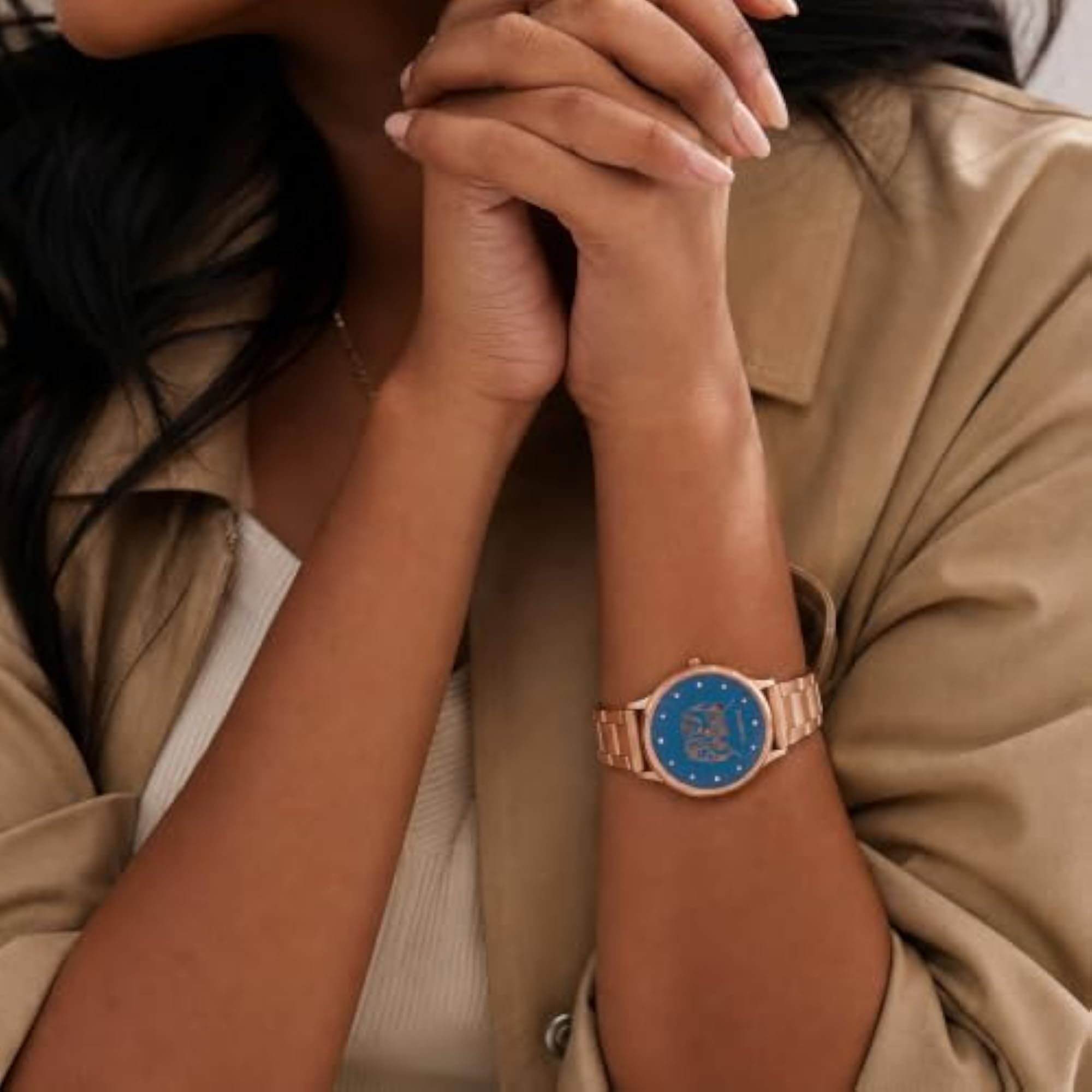 Women's Round Dial Analog Watch, Jungle Flowers Collection