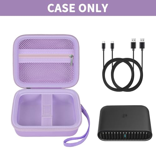 Image of Case Compatible with TP-Link Ultra-Portable Wi-Fi 6 AX1500 AX3000 Travel Router, Storage Holder for TL-WR1502X TL-WR3002X Portable WiFi Hotspot, Ethernet Cable Network (Box Only)-Purple
