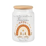 💝 UN CADEAU GOURMAND POUR DIRE MERCI : Offrez à votre nounou ou assistante maternelle un pot à cookies personnalisé pour la remercier avec tendresse et originalité.