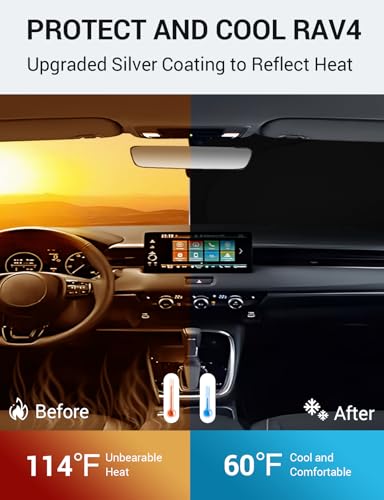 Image of Proadsy 2026 Upgrade Windshield Sun Shade Custom Fit Honda HRV 2023-2026 Foldable Front Sunshade Protector Sun Visor Blocks UV Rays Keep Car Cooler Accessories