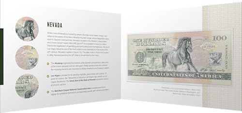 IMPACTO COLECCIONABLES | Nevada Souvenir Dollar Note – Novelty Collectible Banknote with UV Details (Not Legal Tender), Part of The 50 U.S. States Commemorative Collection