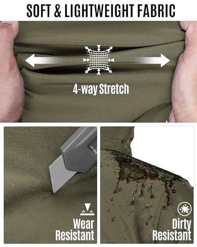 Image of 33,000ft Men's Softshell Jacket with Hood Waterproof Windbreaker Lightweight Rain Shell Jacket for Outdoor Hiking Travel