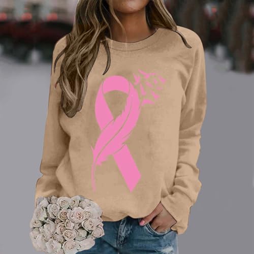 Sensibilisation cancer sein avec un sweat sans capuche confortable