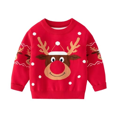 Image of Ugly Christmas Sweater for Girls Funny Xmas Knit Pullover Shirts Kids Child Holiday Jumper Tops Outfit 2-14 Years