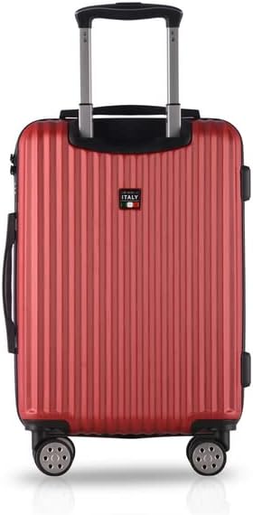 review TUCCI Italy Banda 3 Piece Fashion Spinner Wheel Luggage Suitcase Set - Burgundy