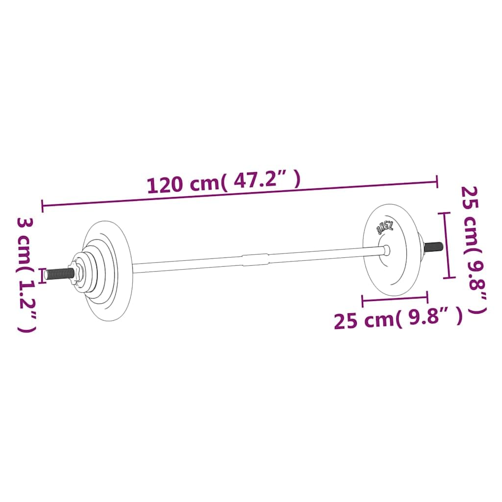 Narzędzia domowe - sztanga z talerzami zestaw 30 kg