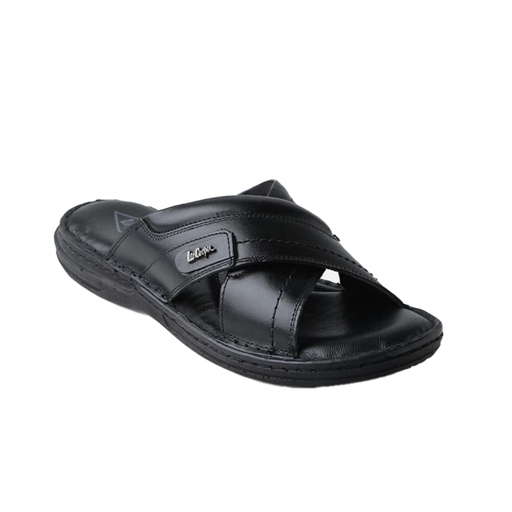 Lee Cooper Leather Regular Slipon Mens Sandals (BLACK, 40) (B0BS63YQPQ) Amazon Price History, Amazon Price Tracker