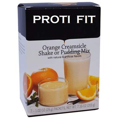 Proti Fit  Mezcla de batido y pudín de dieta de proteínas altas  Crema de naranja  Bajo en calorías, bajo en grasa, bajo en azúcar (7caja) Colombia