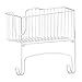 mDesign Wall Mounted Ironing Board Holder - Steel Ironing Board Rack for Easy Organisation - Includes Basket for Iron Storage - White