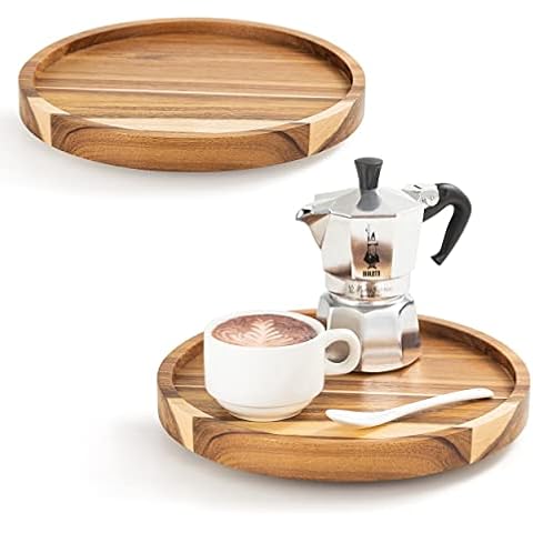 Oyydecor Acacia Wood Lazy Susan Organizer, 10 Inch Lazy Susan Turntable for Cabinet, Countertop, Pantry Organization and Storage, Kitchen Spice Rack (2 Pack) Cover