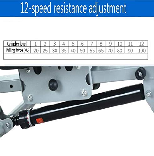 Image of Fitness Equipment Rowing Machine for Home Use Foldable Hydraulic Rower Trainer 12 Adjustable Resistance Hd Data Display Fitness Equipment
