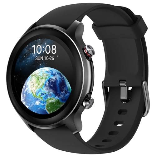 Loddery Smartwatch, Fitnessuhr mit 1,3' HD-Farbbildschirm, Runde Smart...