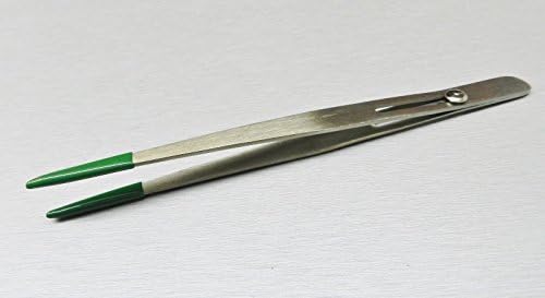 TWEEZERS SLIDE LOCKING RUBBER TIPPED 6-1/2" LONG NON MARRING TIPS - HOBBY CRAFTS (E 2)