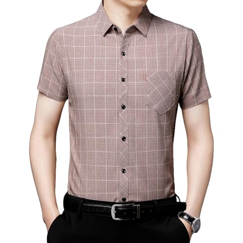 Chemise en lin homme manches courtes idéale pour les réunions d'été