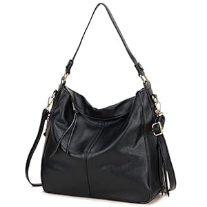 VX VONXURY Hobo Bags for Women, Stylish Faux Leather Tote Handbag Large Shoulder Purse with Side Pockets for Work Travel