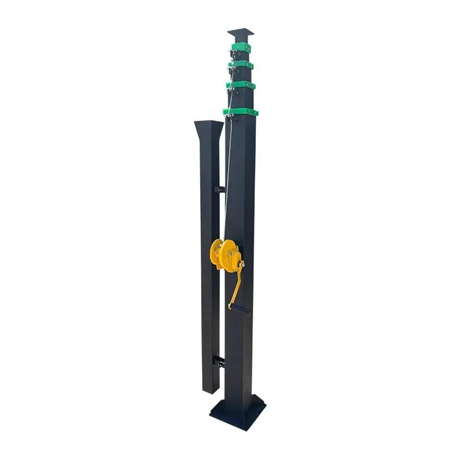 Genterun 4 Meters Threading 4-9M Manual Winch Crank Telescopic Mast, Aluminum Alloy, Heavy Duty, For Antenna Lighting Surveillance Communication Broadcasting(4 Meters Threading)