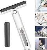 RYLAN Portable Mini Mop Kitchen Cleaning Tools Car Desk Office SELF-Squeeze Short MOP, Hand WASH-Free Absorbent with 1 Cotton Head, Sponge for Bathroom Kitchens Table (Multicolor)