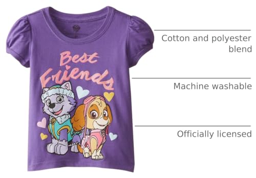 Image of Nickelodeon Little Girls' Paw Patrol Short Sleeve T-Shirt Shirt