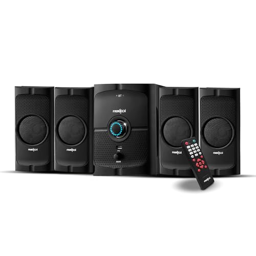 Image of FRONTECH 4.1 Channel Multimedia Speaker System | 60W RMS Output | Bluetooth 5.0 | FM Radio | USB & AUX Input | Remote Control (SW-0127)