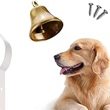 Comsmart Tinkle Dog Bell Pet Door Bell Hanging Brass Doorbell for Potty Training Housetraining Houserbreaking (White)