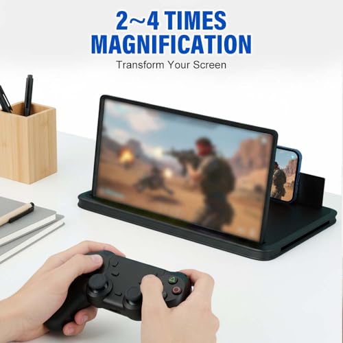 Image of Mobile Phone Magnifier Screen, 2026 New 3D HD Magnifying Projector Screen Enlarger for Movies, Videos and Gaming, Portable 3D Magnifying Screen for Elderly (White, 12 Inch)