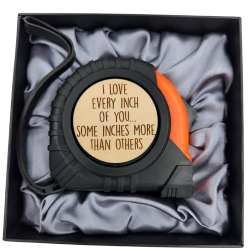 Boyfriend Gifts Practical, Funny Tape Measure Hubby, Vday Gift for Him, Valentines Day Boyfriend Gift, Gifts for Husband on Anniversary, 1 Year Anniversary Boyfriend Gifts, I Love Every Inch of You