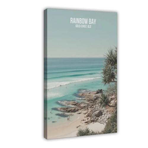 Toile Rainbow Bay Gold Coast pour habiller un mur vide de chambre