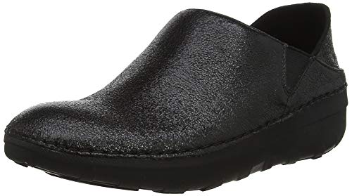 FitFlop superloafer (Leather), Mocasines Mujer, Negro All Black 090, 41 EU