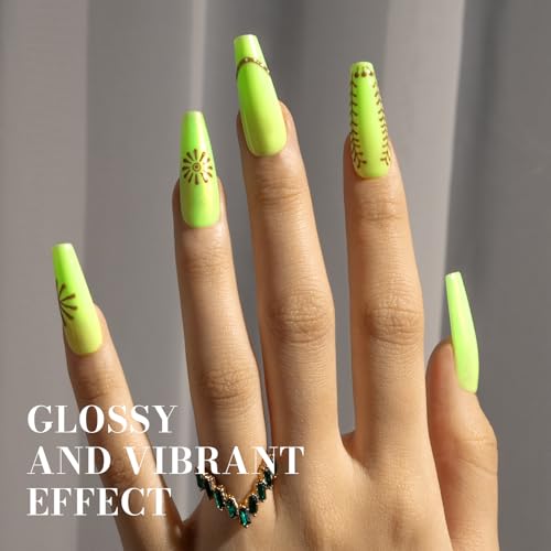 Image of MelodySusie Neon Green Gel Nail Polish,0.5fl oz Light Lime Green Nails Soak Off UV LED Bright Green Gel Polish Nail Art Manicure Salon DIY Nail Design Decoration at Home Gift for Women-1649