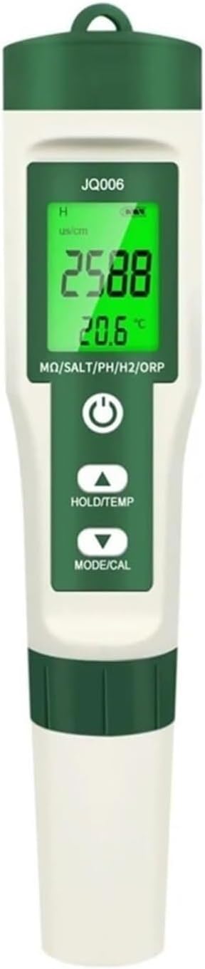 Soil Moisture Meter, Soil PH Meter 10 In 1 Digital Resistivity Nutrient Solution Fertility H2 Temp Salinity Water Quality Tester,Soil PH Tester(No backlighting)