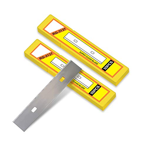 Scraper Blades 4inch Replacement Stainless Steel Razor Blade 20 pcs for Scraper to Remove Wallpaper Adhesive Vinyls