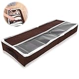 Enforose Wasserdichte Schuh-Aufbewahrungsbox Mit Reißverschluss, PVC-Abdeckung, Schuh-Organizer-Boxen, Verstellbare Trennwände, Faltbare Schuh-Aufbewahrungs-Organizer-Box(80 * 25 * 10CM)