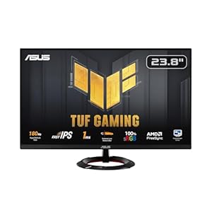 ASUS TUF Gaming VG249Q3R – 24 Zoll Full HD Monitor – 180 Hz, 1ms GtG, FreeSync Premium, Adaptive Sync, ELMB, GameFast Input – Fast-IPS Panel, 16:9, 1920×1080, DisplayPort, HDMI, Speaker