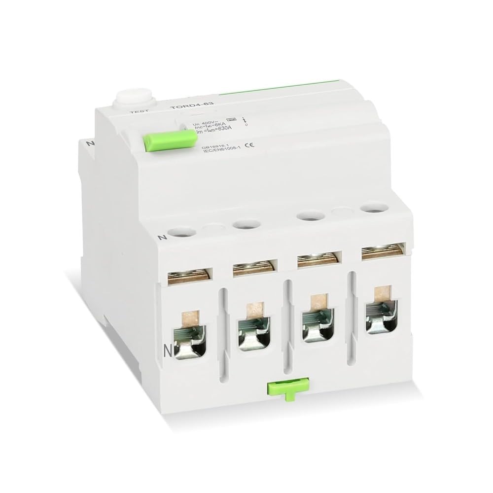 Interruttore Differenziale Elettromagnetico A ELCB 4 Poli 16A 25A 40A 63A RCD 30mA 100mA 300mA 6KA 1 Pz Componenti elettrici(4 Pole 30mA,40A)