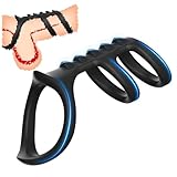 Triple Dragon Pattern Ring Super Elastic Training Ring Protective Accessory, Men's Lightweight Fitness Advanced Rings -E61CCUS (Black：A)