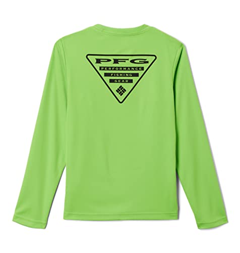 Columbia Toddler Boys Terminal Tackle Pfg Triangle Logo Long Sleeve, Green Mamba/Black, 3T #TOP1