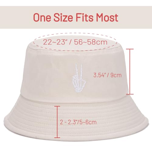 Image of Cotton Bucket Hat for Women Men Summer Travel Sun Beach Bucket Cap, Unisex Outdoor Fisherman Hat